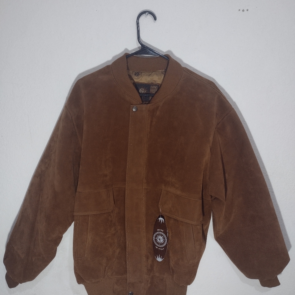 Large GV Hand Made In Italy Leather Jacket New With Tag